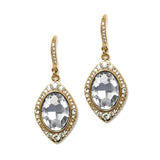 Framed Oval Drop Earrings for Weddings or Proms
