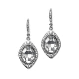 Framed Oval Drop Earrings for Wedding or Special Occasion 4337E