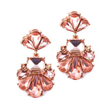 Dramatic Icy Pear Cluster Statement Earrings for Wedding or Prom 4339E