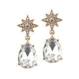 Celestial Stars Bridal or Prom Earrings with Bold Teardrops 4347E