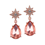 Celestial Stars Bridal or Prom Earrings with Bold Teardrops 4347E