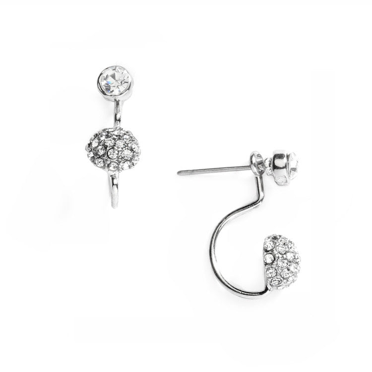 Sophisticated Pave Crystal Suspension Earrings 4351E-S