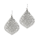 Delicate Filigree and Crystal Gold Dangle Earrings