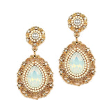 Teardrop Earrings with Filigree Frame