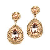 Teardrop Earrings with Filigree Frame