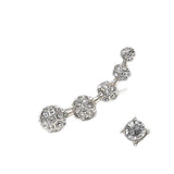 Crystal Pave Ball Ear Crawler Set