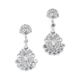 Vintage Glam CZ Bridal Earrings 4375E-S