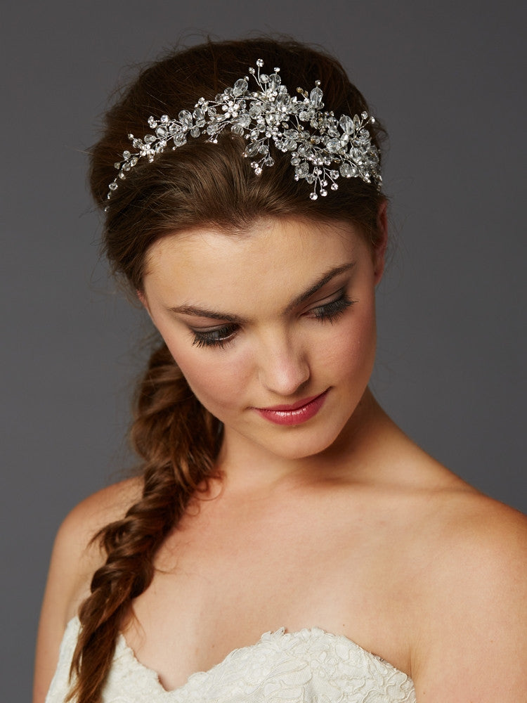 Wedding Hair Vine with Lavish Crystals Sprays 4380H-CR-S