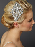 Magnificent Bridal Headpiece with Bold Crystal Sunburst 4387H-S
