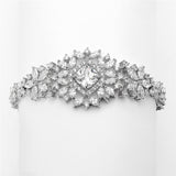 Dramatic CZ Bridal Bracelet with Cushion Cut Center 4392B-S