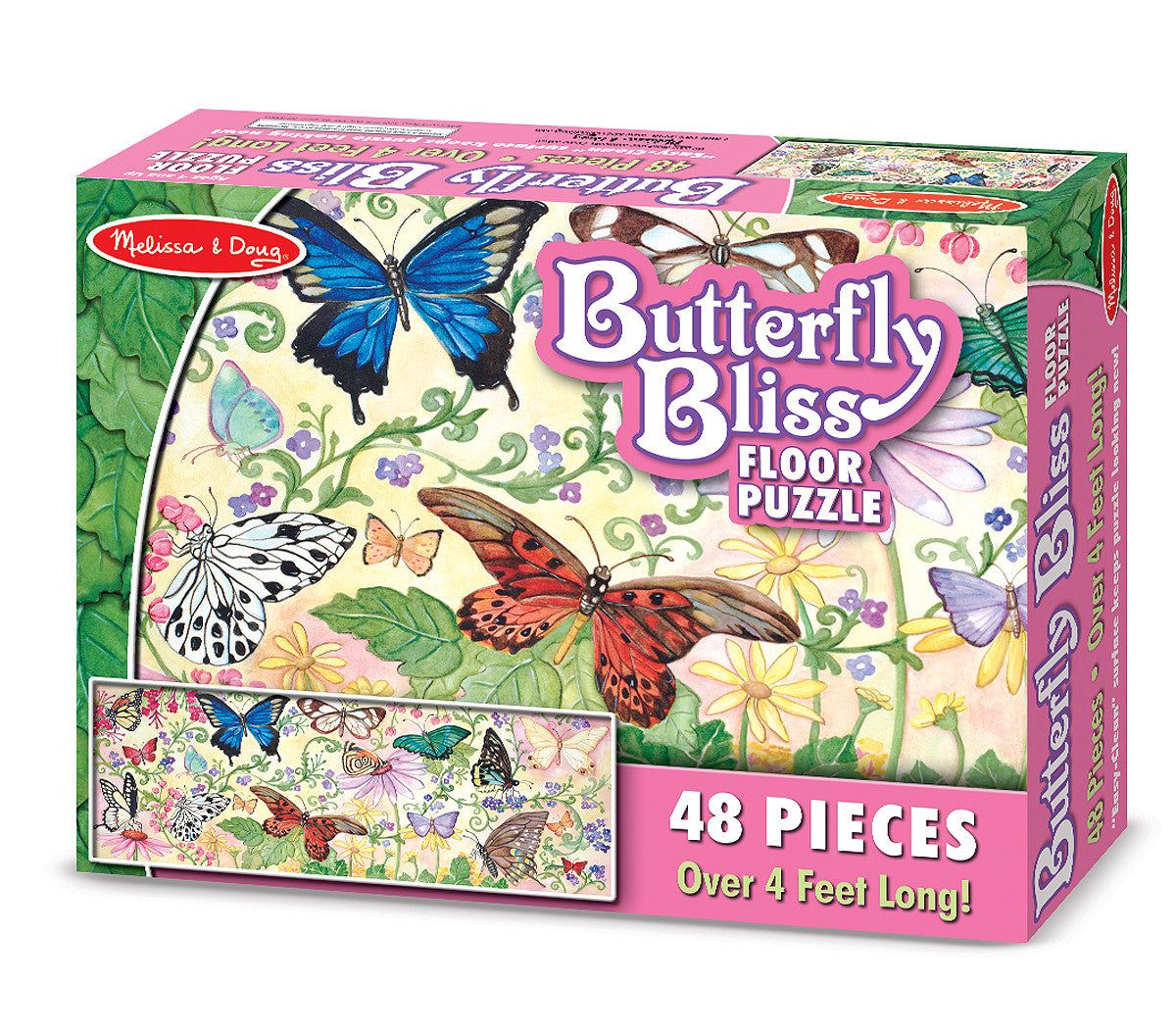 Melissa & Doug Butterfly Bliss Floor Puzzle (48 pc)