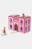 Melissa & Doug Fold and Go Wooden Princess Castle With 2 Royal Play Figures, 2 Horses, and 4pc of Furniture