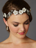 Designer Hand-Enameled Blossom Headband 4443HB-I-S