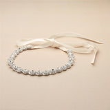 Silver Bridal Headband with Genuine Preciosa Crystals 4455HB-S-I