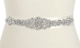 Bejeweled Bridal Sash with Breathtaking Genuine Crystal Applique 4459SH-I-S