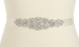 Luxurious Crystal and Pearl Applique Bridal Sash or Belt 4461SH-I-S