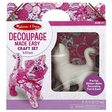 Melissa & Doug Decoupage Made Easy Kitten Paper Mache Craft Kit With Stickers