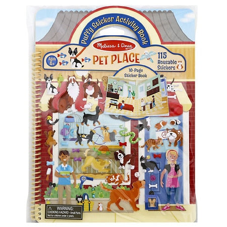 Melissa & Doug Pet Shop Puffy Sticker Play Set
