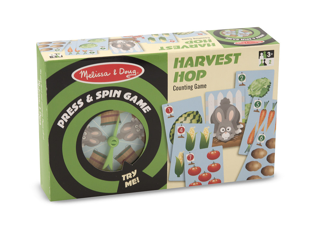 Melissa & Doug Press & Spin Game: Harvest Hop
