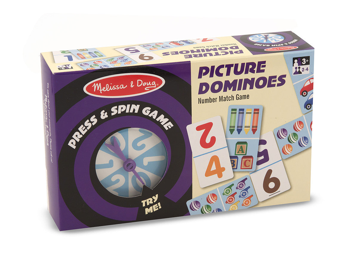 Melissa & Doug Press & Spin Game: Picture Dominoes