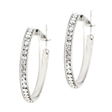 Channel-set Crystal Hoop Earrings 4526E-CR-S