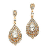 Dramatic  Crystal & Gold Statement Earrings 4529E-CR-G