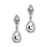Crystal Earrings with Teardrop Dangles 4532E