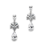 Great Value CZ Drop Earrings with Pears and Marquise 4537E
