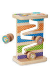 Melissa & Doug First Play Wooden Safari Zig-Zag Tower With 4 Rolling Pieces