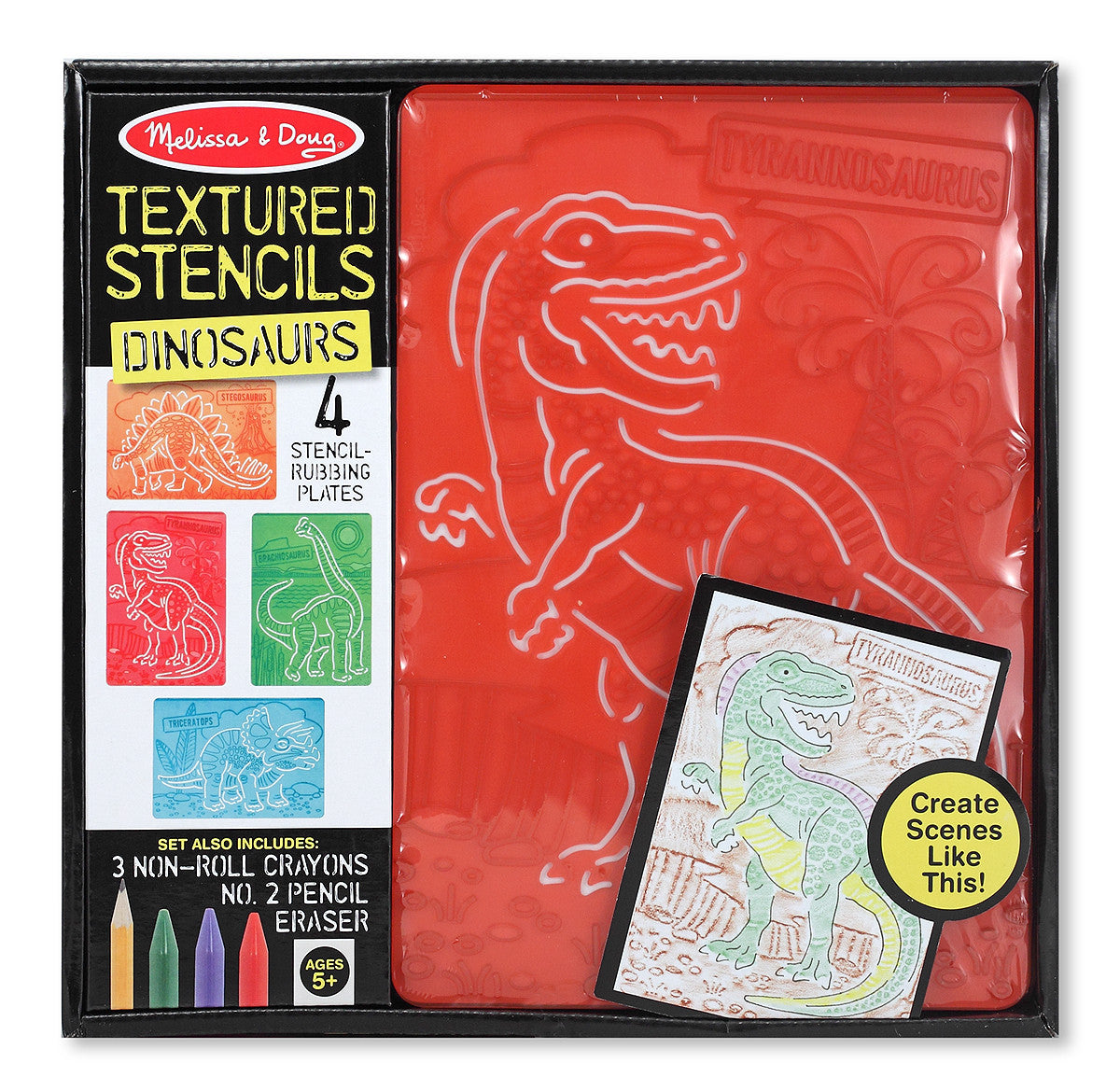 Melissa & Doug Textured Stencils - Dinosaurs