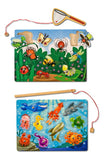 Melissa & Doug Magnetic Wooden Puzzle Game Set: Fishing and Bug Catching