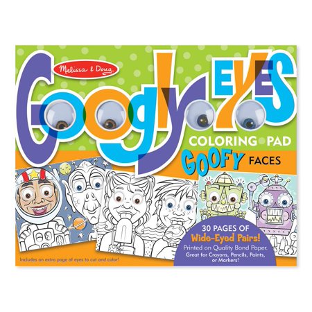 Melissa and Doug Wacky Faces Googly Eyes Coloring Pad Toy