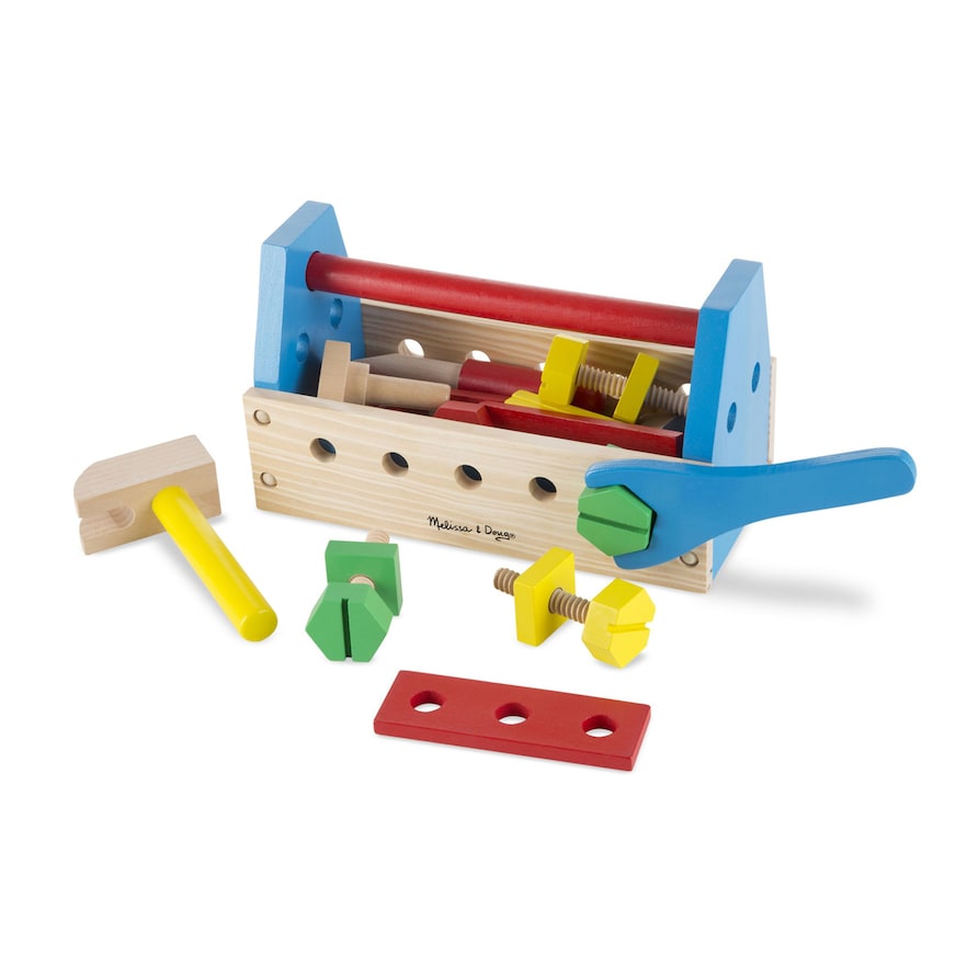 Melissa & Doug Take-Along Tool Kit Wooden Construction Toy (24pc)