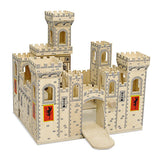 Melissa & Doug Deluxe Folding Medieval Wooden Castle - Hinged for Compact Storage