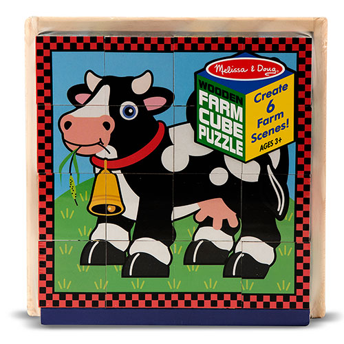 Melissa & Doug Farm & Pet Cube Puzzle Combo