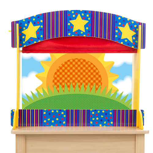 Melissa & Doug Tabletop Puppet Theater - Sturdy Wooden Construction