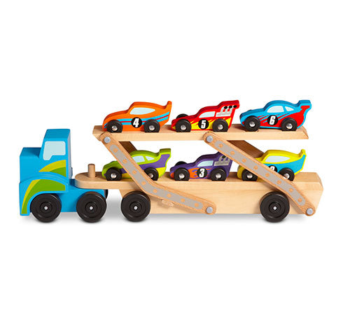 Melissa and Doug Kids' Mega Race-Car Carrier Toy