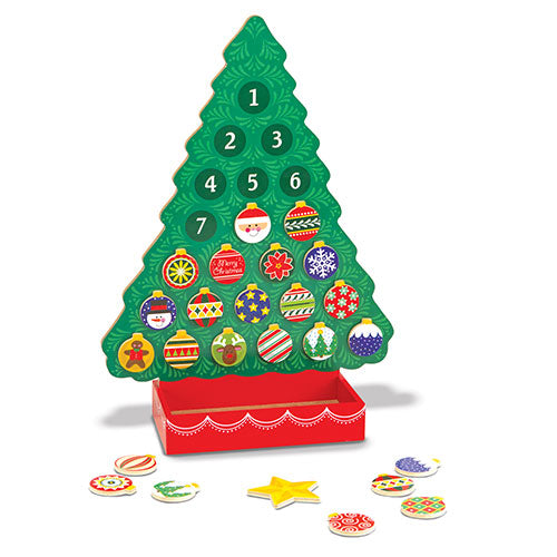Melissa & Doug Countdown to Christmas Wooden Advent Calendar - Magnetic Tree, 25 Magnets