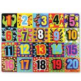Melissa & Doug Jumbo Numbers Wooden Chunky Puzzle (20pc)