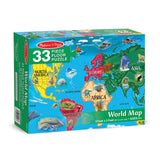 Melissa and Doug Kids Toy, World Map 33-Piece Floor Puzzle