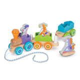 Melissa & Doug First Play Wooden Rocking Farm Animals Pull Train
