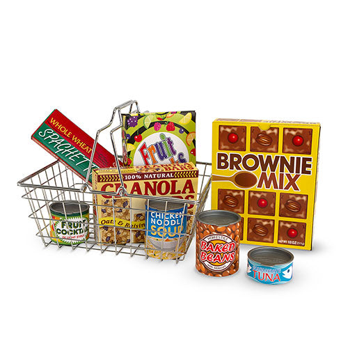 Melissa & Doug Pretend Play Toy Grocery Basket