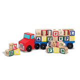 Melissa & Doug Alphabet Blocks Wooden Truck Educational Toy