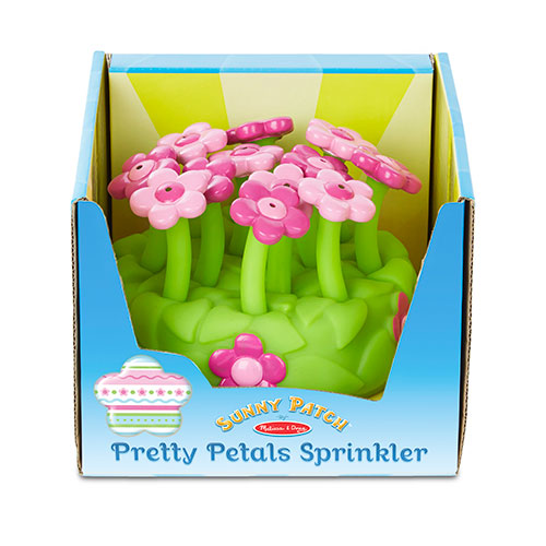 Melissa & Doug Sunny Patch Pretty Petals Flower Sprinkler Toy With Hose Attachment