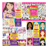 Melissa & Doug Sticker Pads Set: Jewelry and Nails, Dress-Up, Make-a-Face, Favorite Themes - 1225+ Stickers