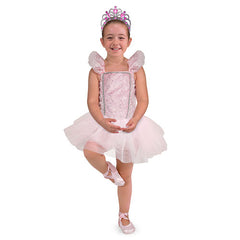 Melissa & Doug Ballerina Role Play Costume Set (4pc) - Includes Ballet Slippers, Tutu, Women's, Size: Small, Gold/Pink