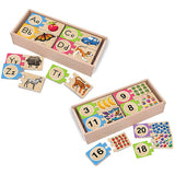 Melissa & Doug Self-Correcting Letter and Number Wooden Puzzles Set With Storage Box 92pc