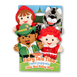 Melissa & Doug Fairy Tale Friends Hand Puppets (Set of 4) - Little Red Riding Hood, Wolf, Grandmother, and Woodsman