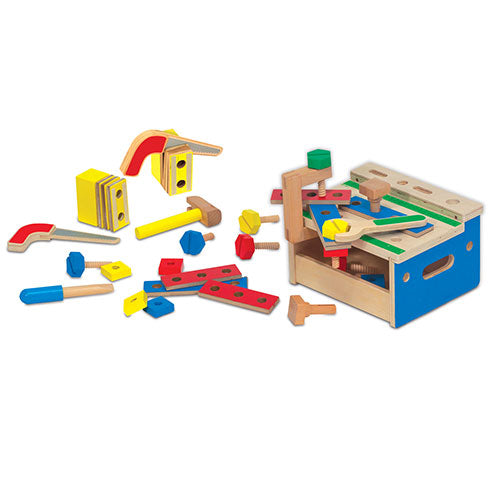 Melissa and Doug Kids' Hammer & Saw Tool Bench Set
