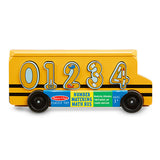 Melissa & Doug Number Matching Math Bus - Educational Toy With 10 Numbers, 3 Math Symbols, and 5 Double-Sided Cards